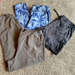 Womens large- joggers and shorts- 3 pair